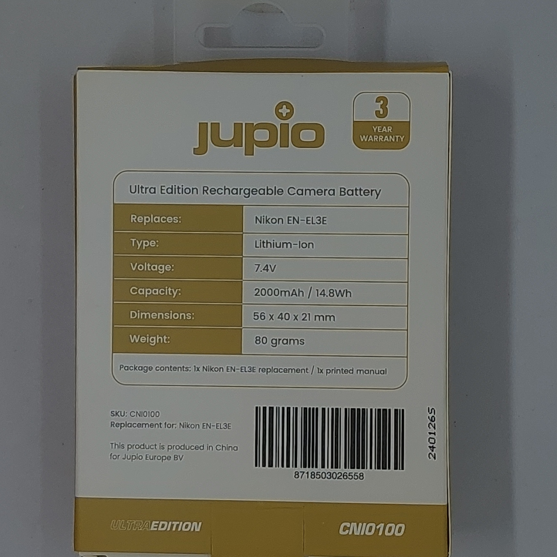 Pin máy ảnh Nikon EN-EL3E ULTRA 2000mAh/14.8Wh