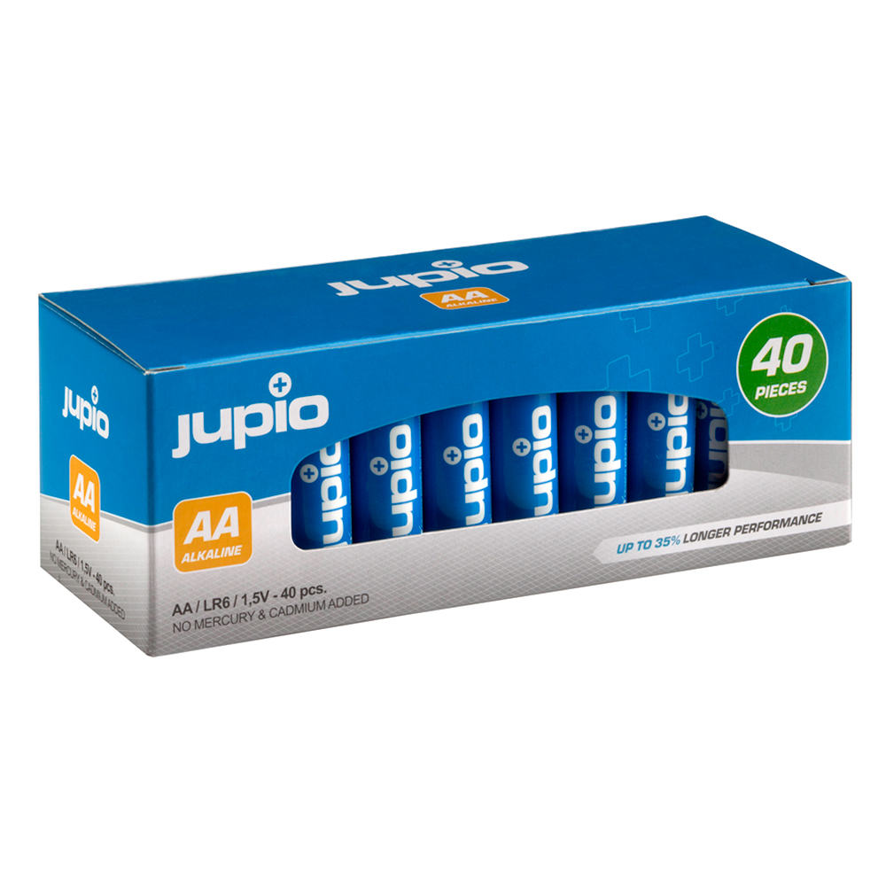 Pin tiểu Alkaline AA Jupio hộp 40 viên