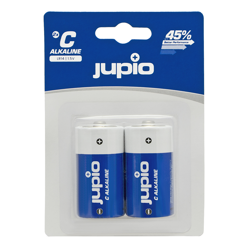 Pin trung (cỡ C) Alkaline Jupio vỉ 2 viên