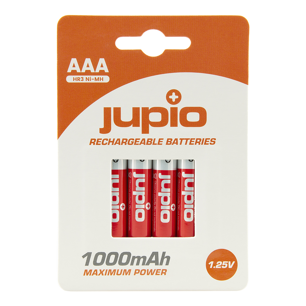 Pin đũa sạc AAA Jupio 1000 mAh vỉ 4 viên