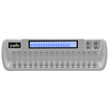 Bộ sạc Jupio Master Charger II dùng cho 16 pin AA, AAA và 2 pin vuông 9V